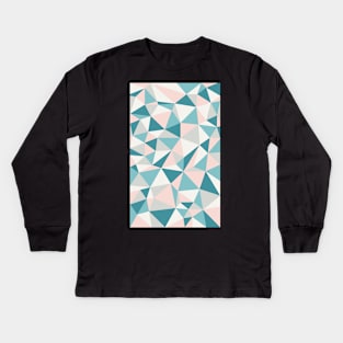 Fractured Triangle Pattern Kids Long Sleeve T-Shirt